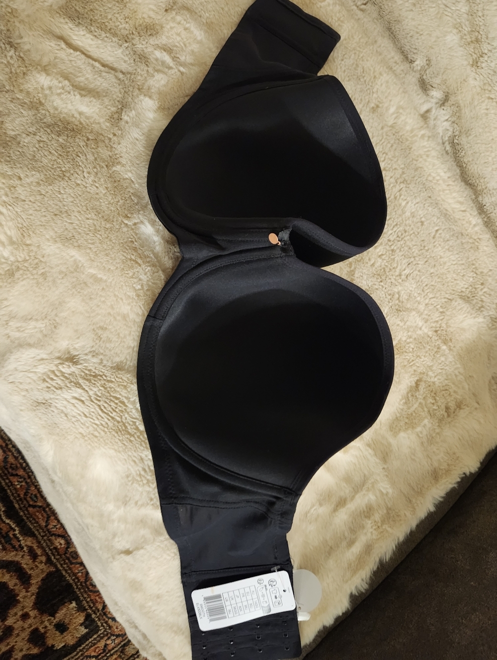 SHEIN Black Strapless Smooth Padded Bra